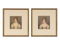 Portrait of Miss Foote, Actress and Portrait of a Woman (a pair of works), 1827
