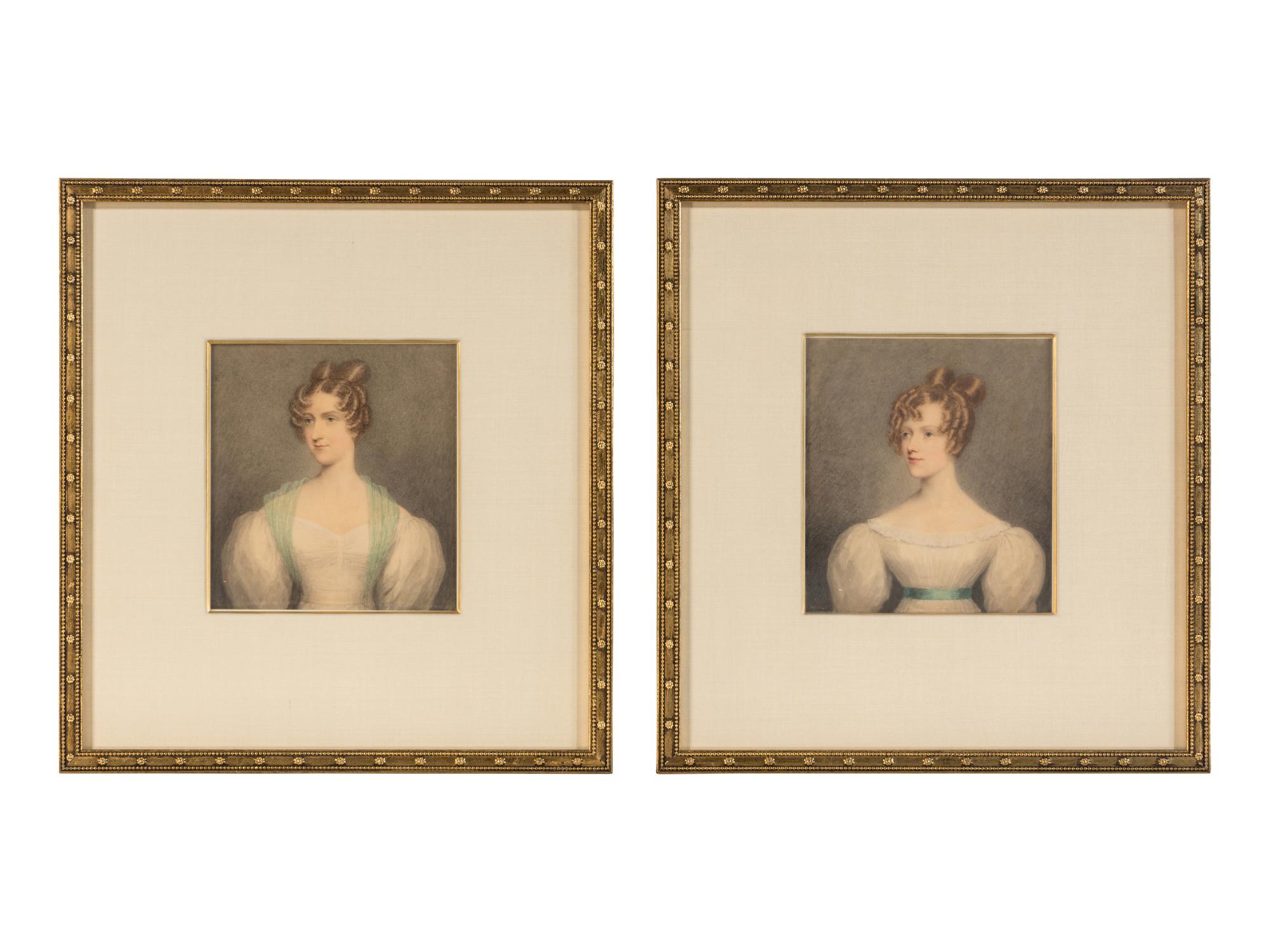 Portrait of Miss Foote, Actress and Portrait of a Woman (a pair of works), 1827