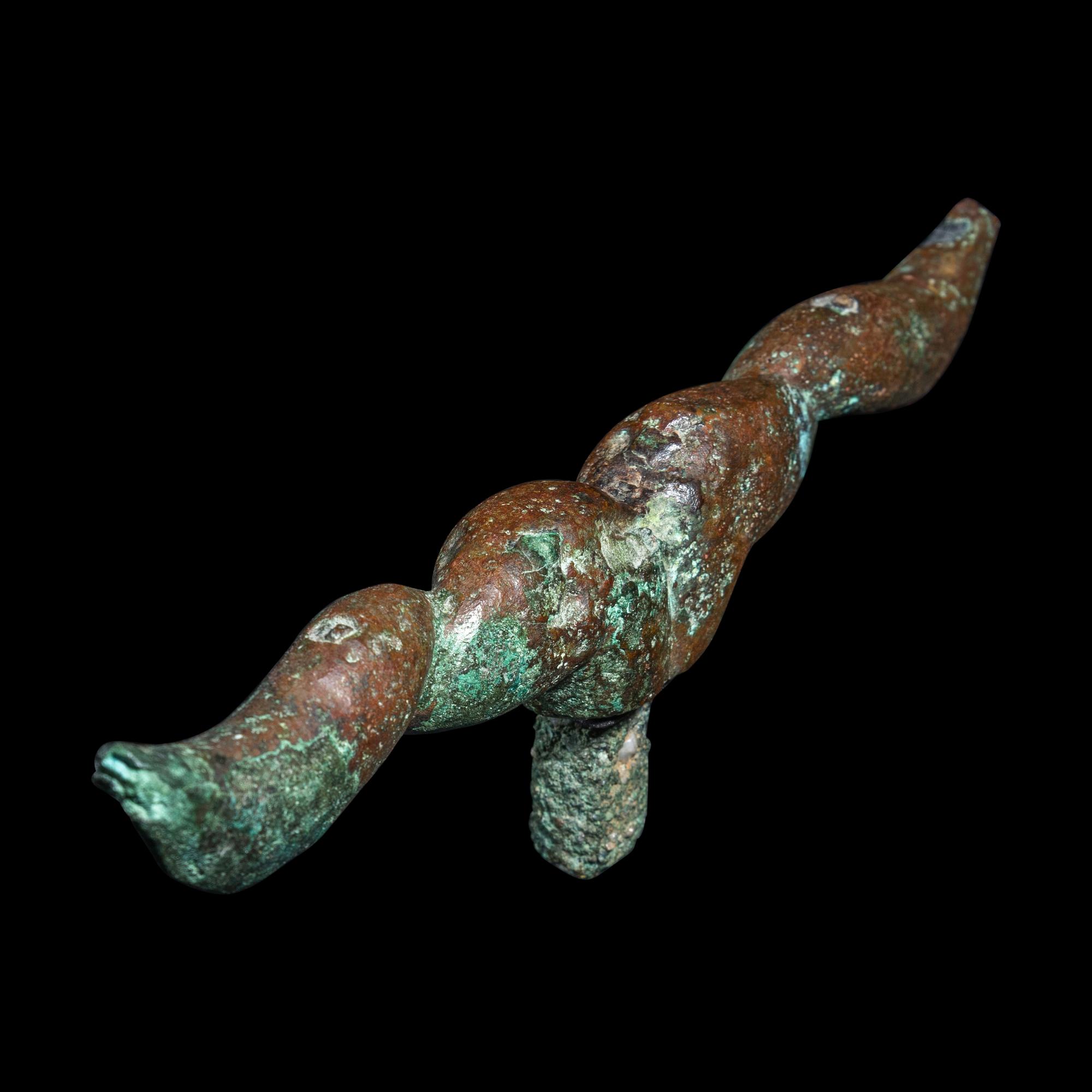 An Egyptian Bronze Horns of Ptah Sokar Osiris