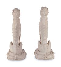 A Pair of Resin Models of Seated Hounds
