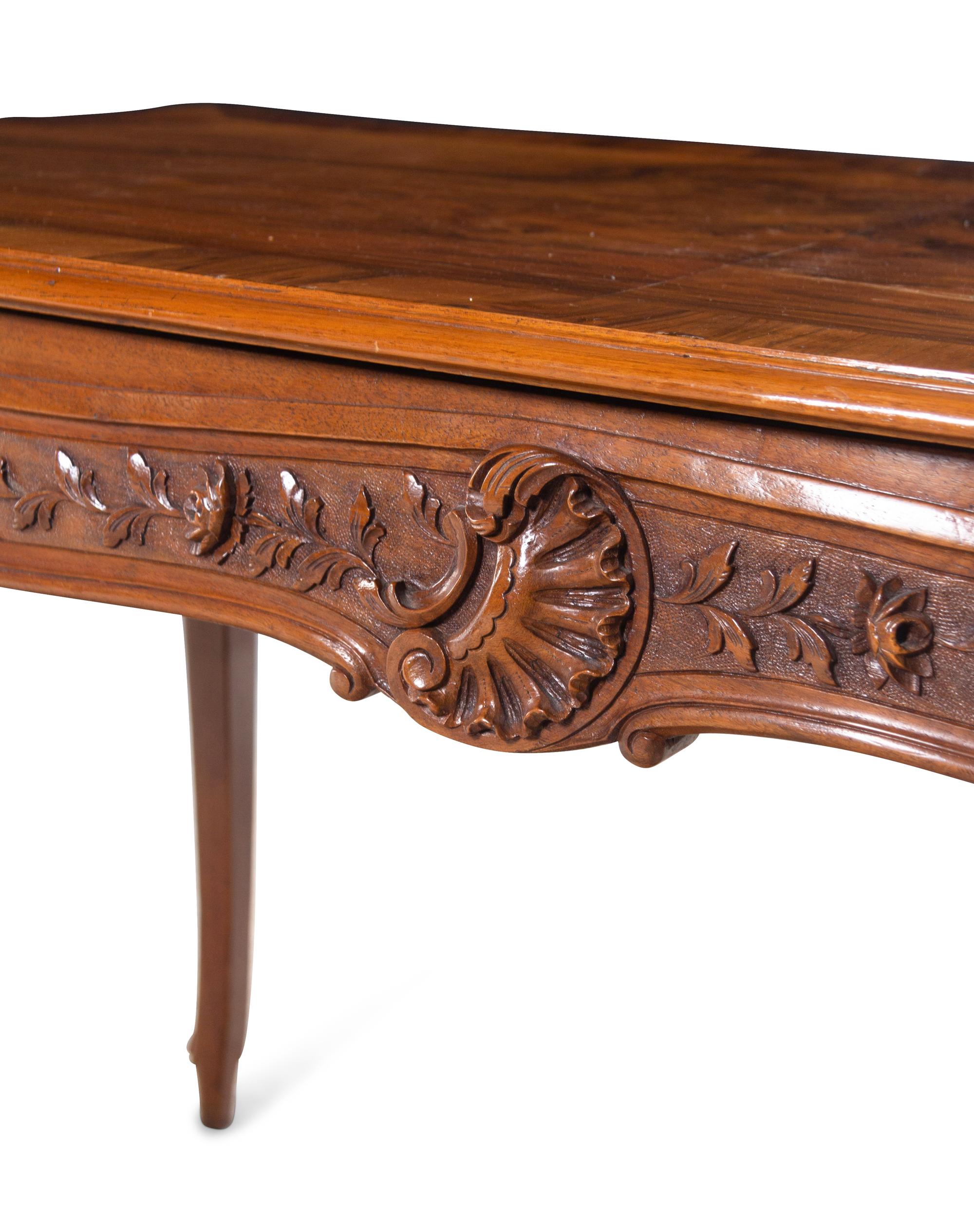 A Louis XV Style Walnut Center Table