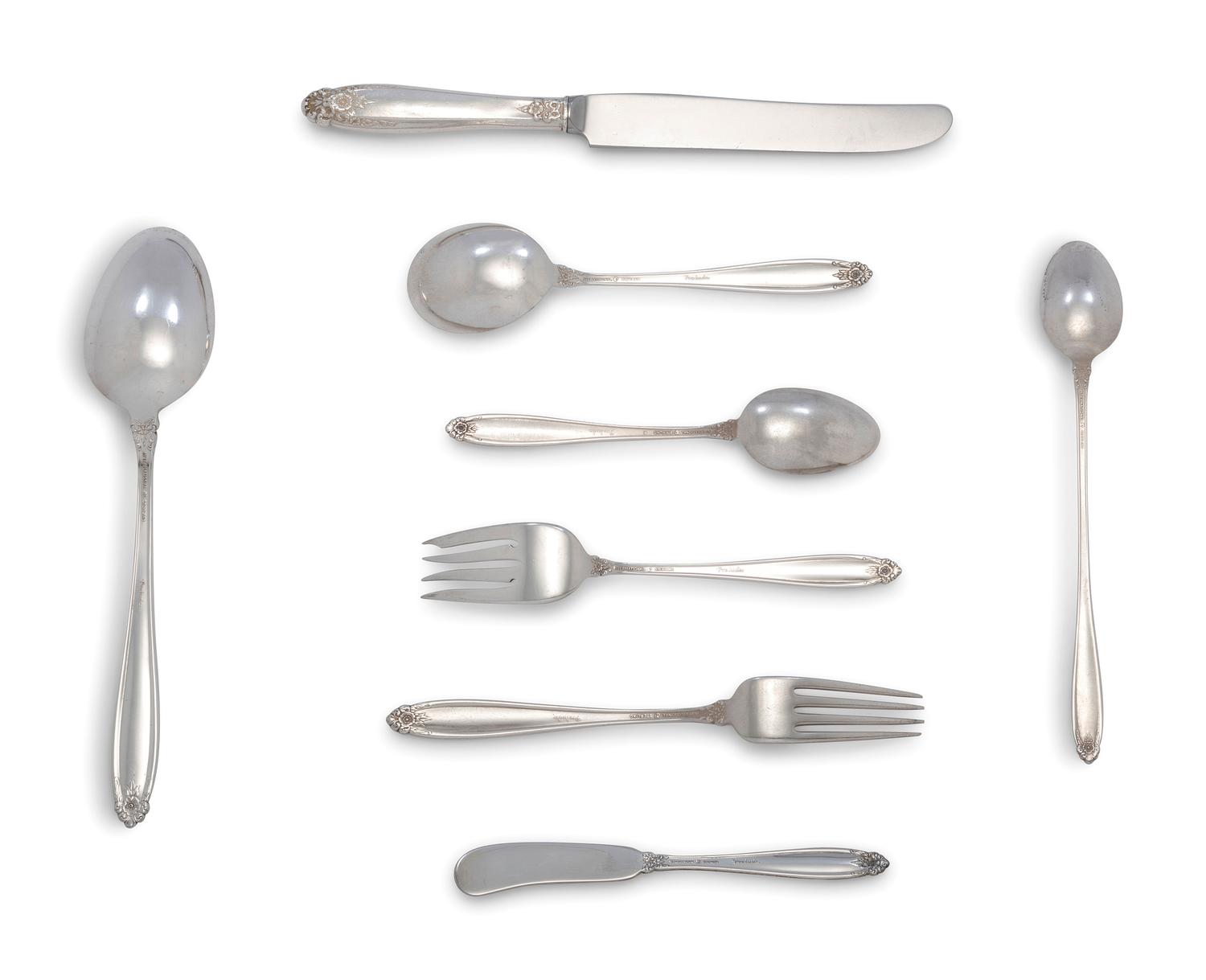 An American Silver Flatware Service