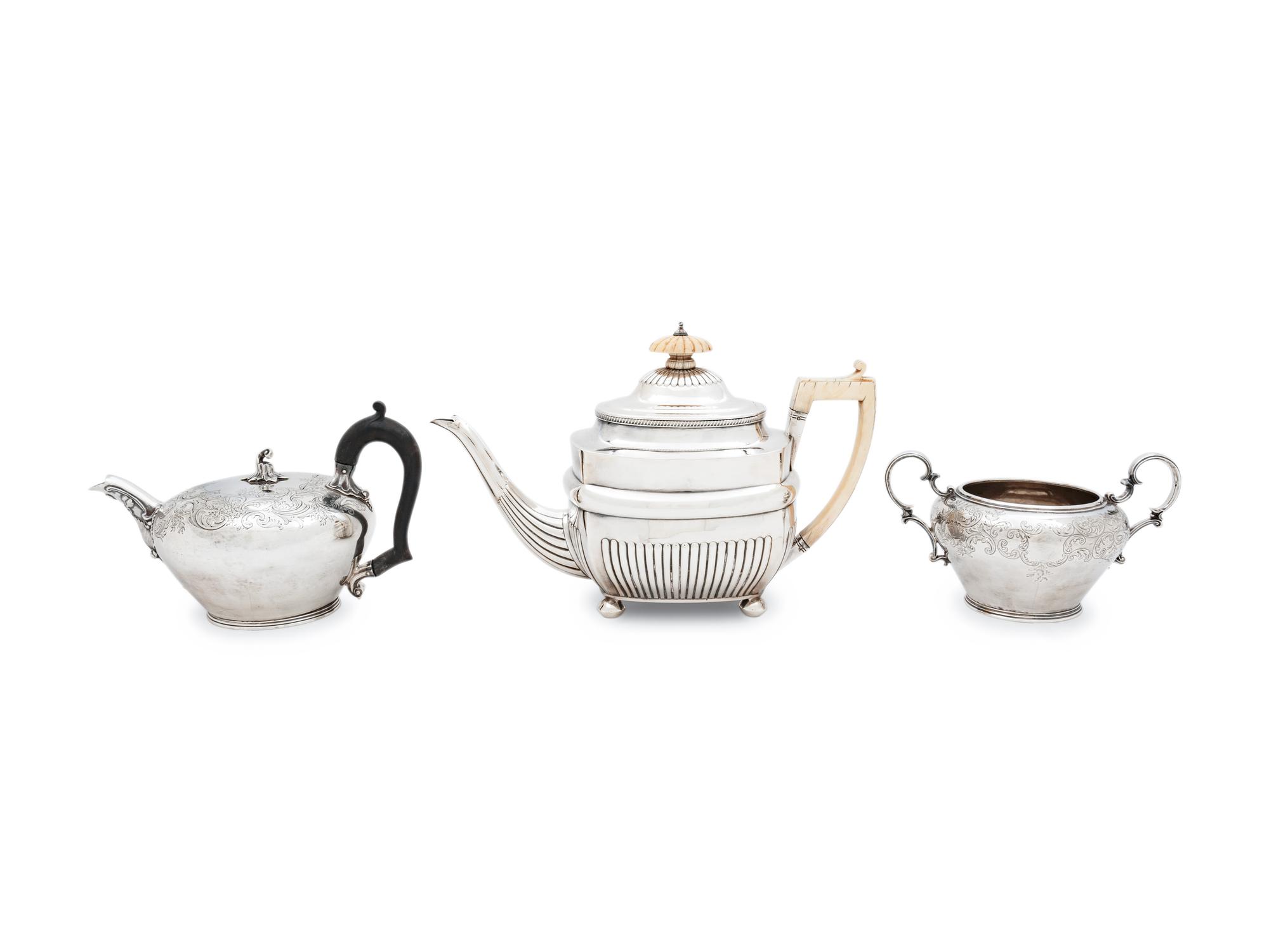 Three English Silver Holloware Articles