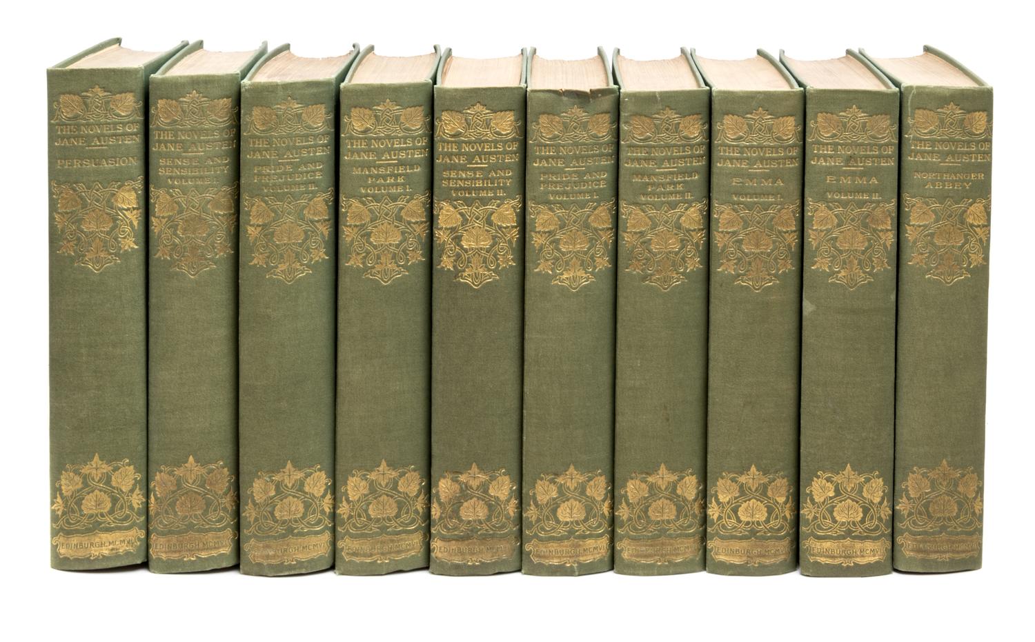 AUSTEN, JANE. The Novels. Edinburgh, 1906. 10 vols., green cloth.