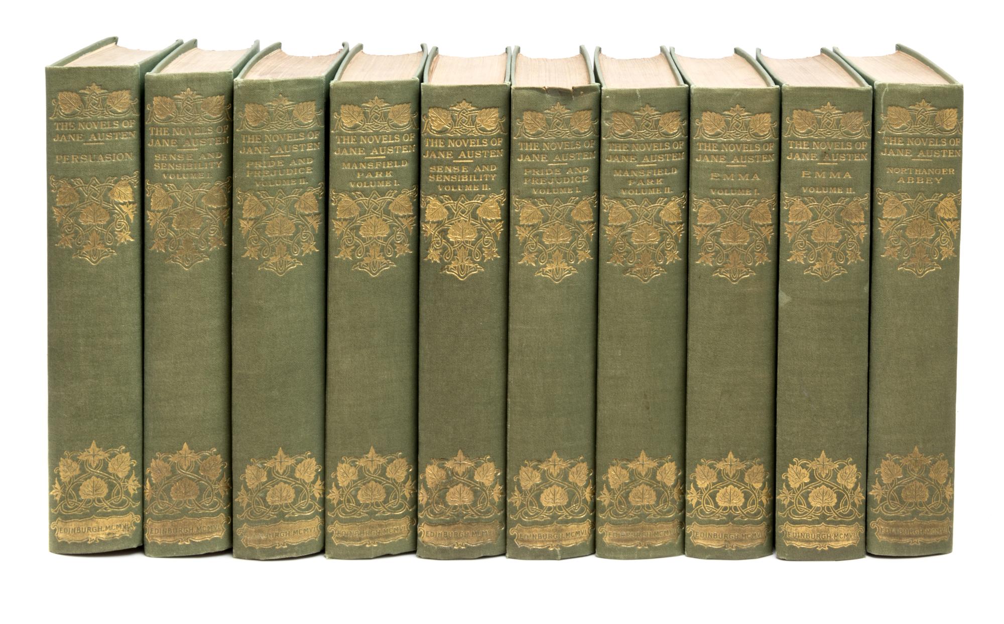 AUSTEN, JANE. The Novels. Edinburgh, 1906. 10 vols., green cloth.