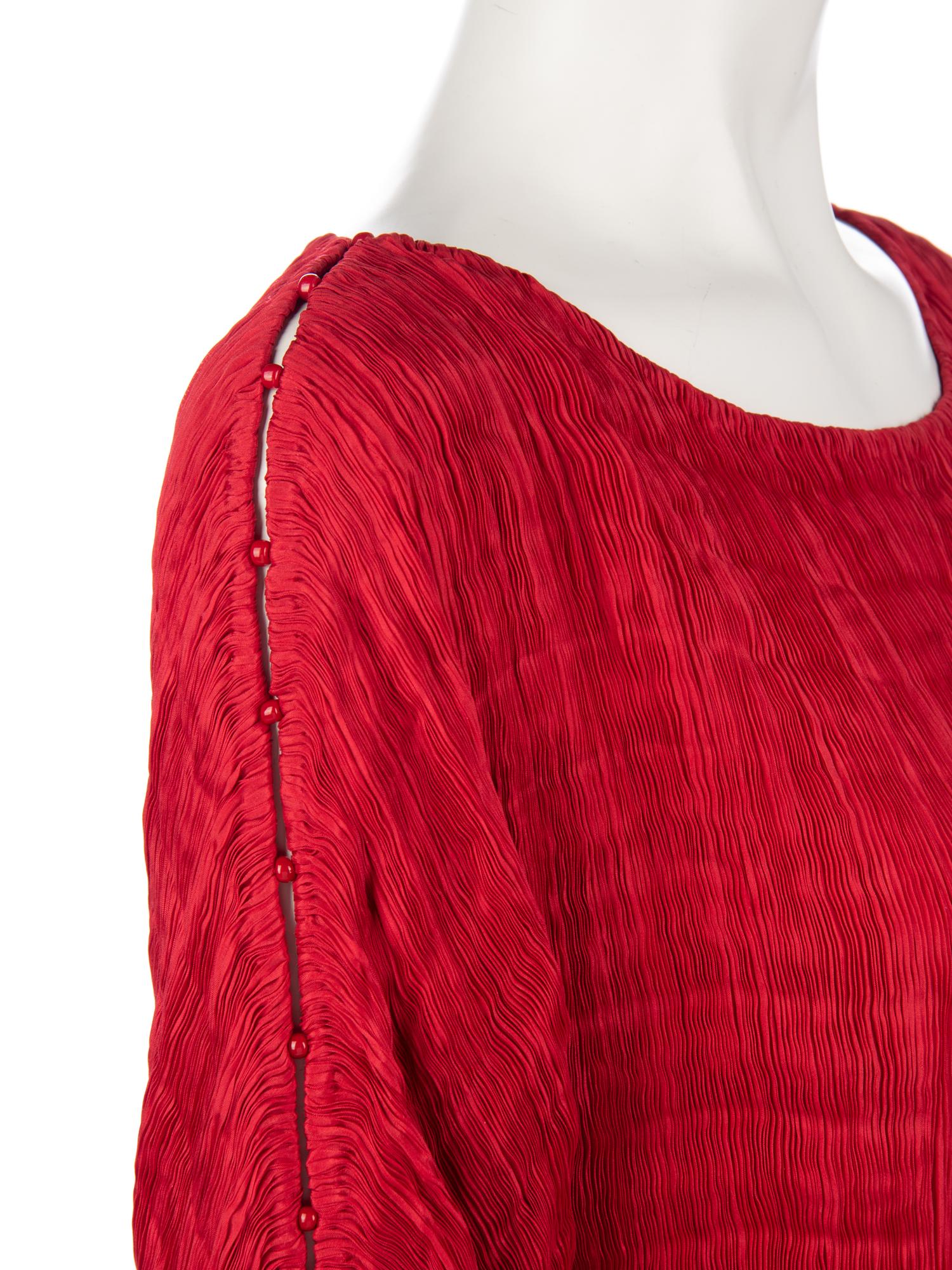 Venetia Studium Silk Pleated Dress, 1984-90s