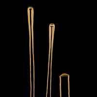 Three Chinese Gold Hairpins, Chai , Han-Tang Dynasty 西漢-唐 金钗三只