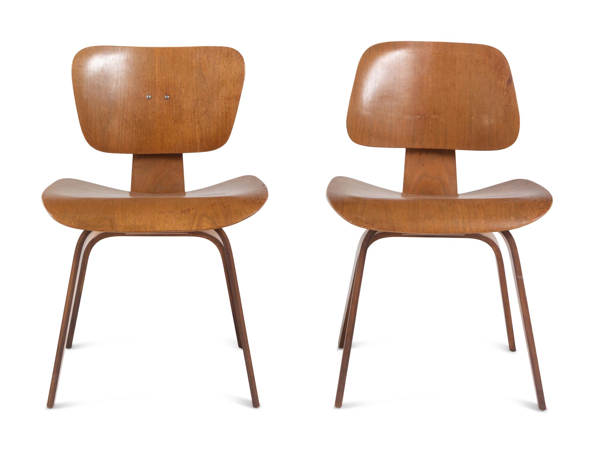 Pair of DCW Chairs, c. 1950 Zeeland, Michigan