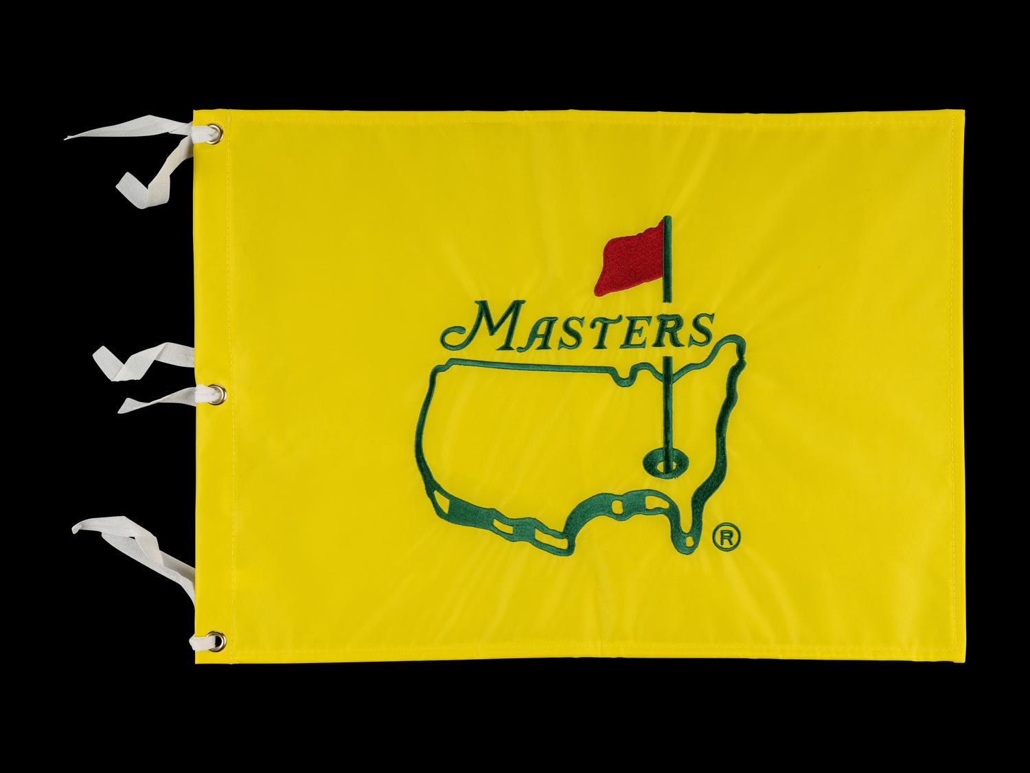A Group of Four Major Golf Championship Pin Flags (Including Jack Nicklaus and Nick Price Signed British Open Flags),