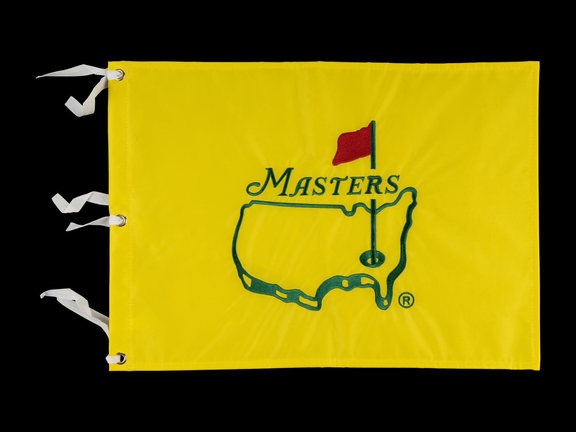 A Group of Four Major Golf Championship Pin Flags (Including Jack Nicklaus and Nick Price Signed British Open Flags),