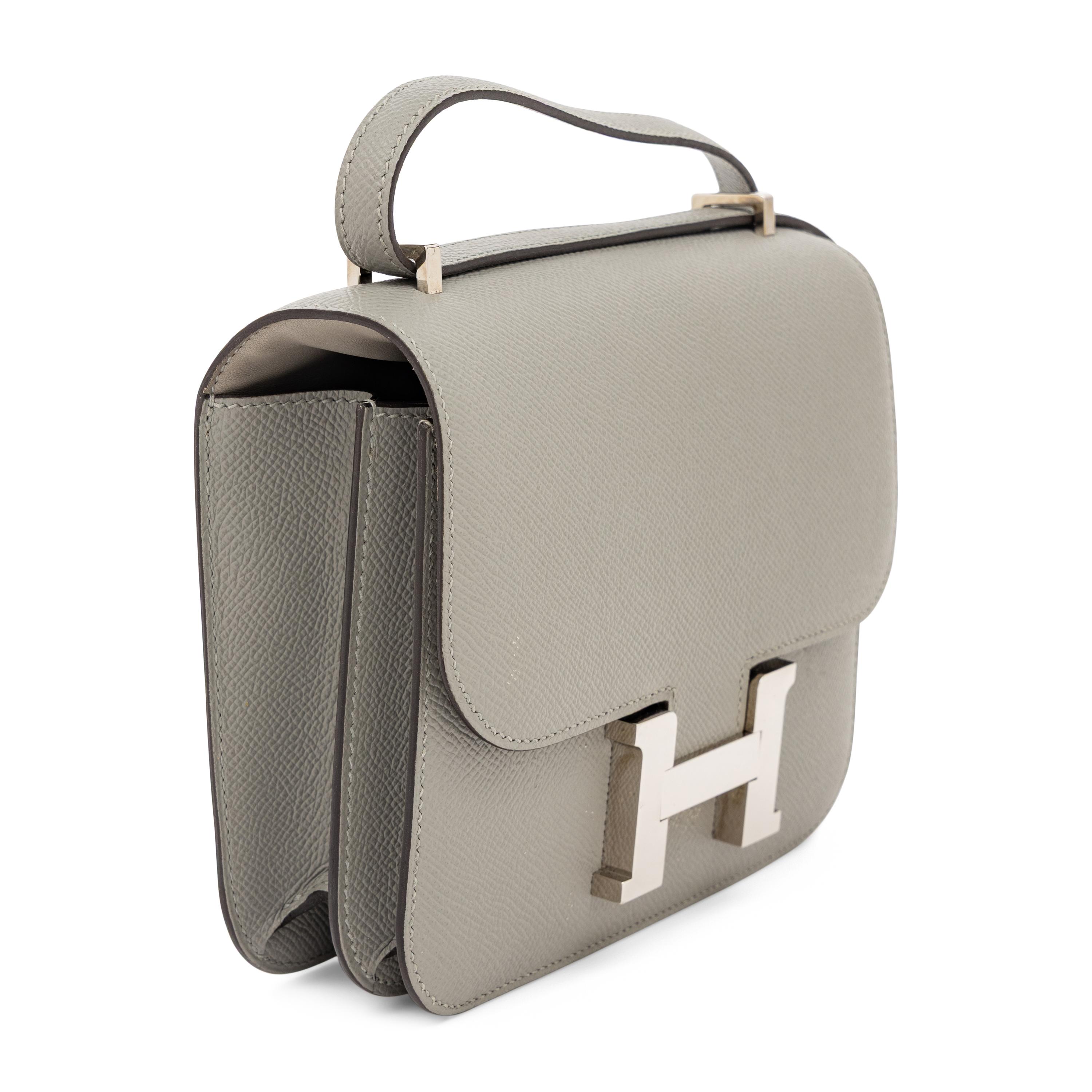 Hermès, Mini Constance 18 in Gris Mouette Epsom