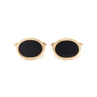 DAVID YURMAN, YELLOW GOLD AND ONYX CUFFLINKS
