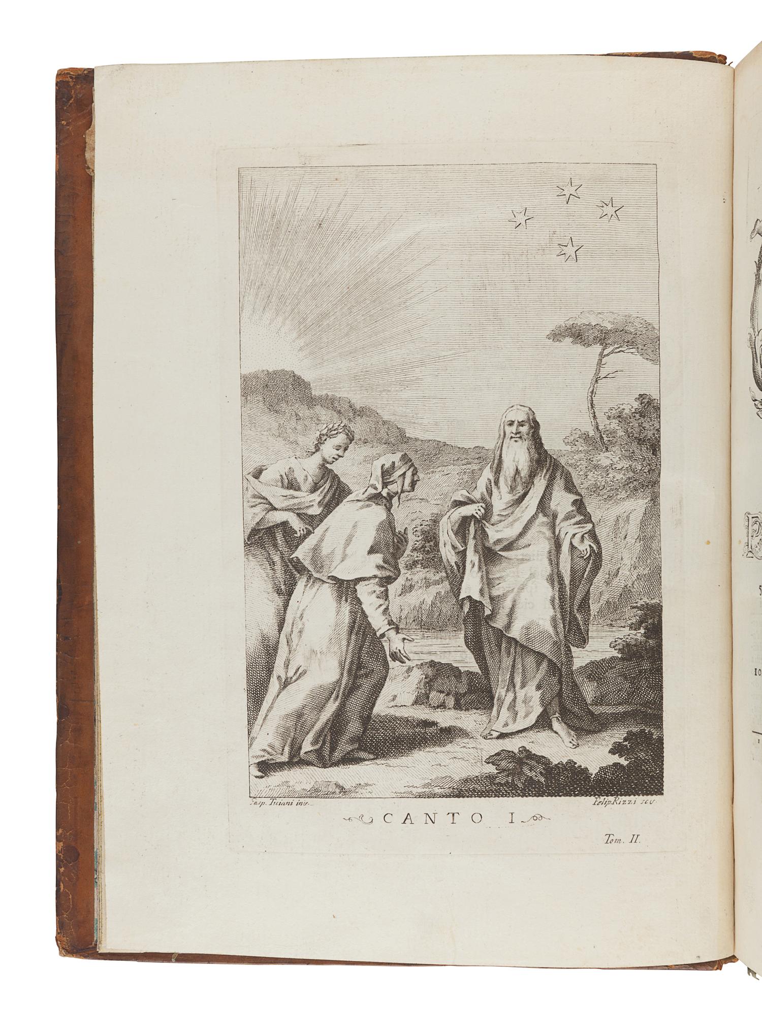 DANTE ALIGHIERI (1265-1321). [ Opere ] . La Divina Commedia... con varie annotazioni, e copiosi rami adornata ( Prose, e Rime Liriche Edite, ed Inedite ) Venice: Antonio Zatta, 1757-1758.
