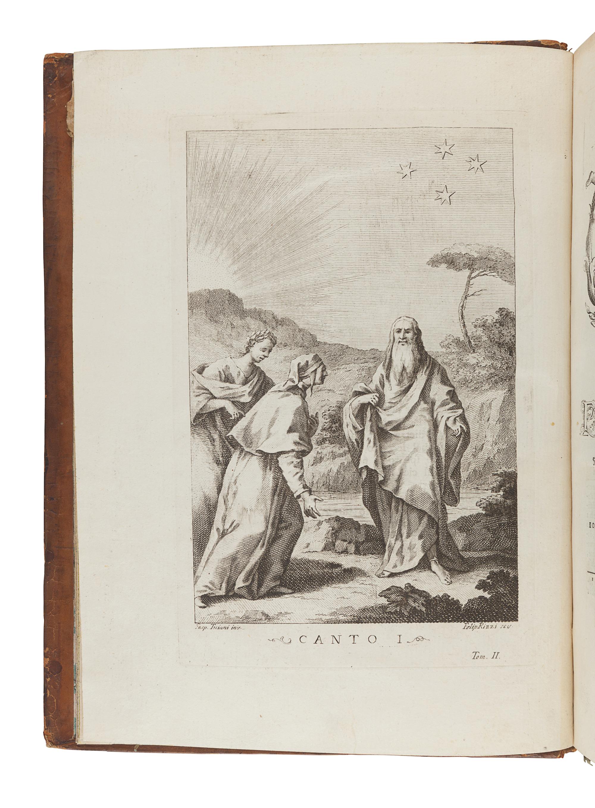 DANTE ALIGHIERI (1265-1321). [ Opere ] . La Divina Commedia... con varie annotazioni, e copiosi rami adornata ( Prose, e Rime Liriche Edite, ed Inedite ) Venice: Antonio Zatta, 1757-1758.