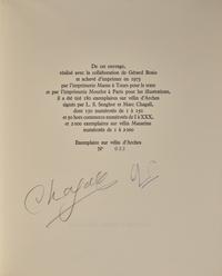 [Art] [Chagall, Marc] Senghor, Leopold Sedar. Lettres d'hivernage