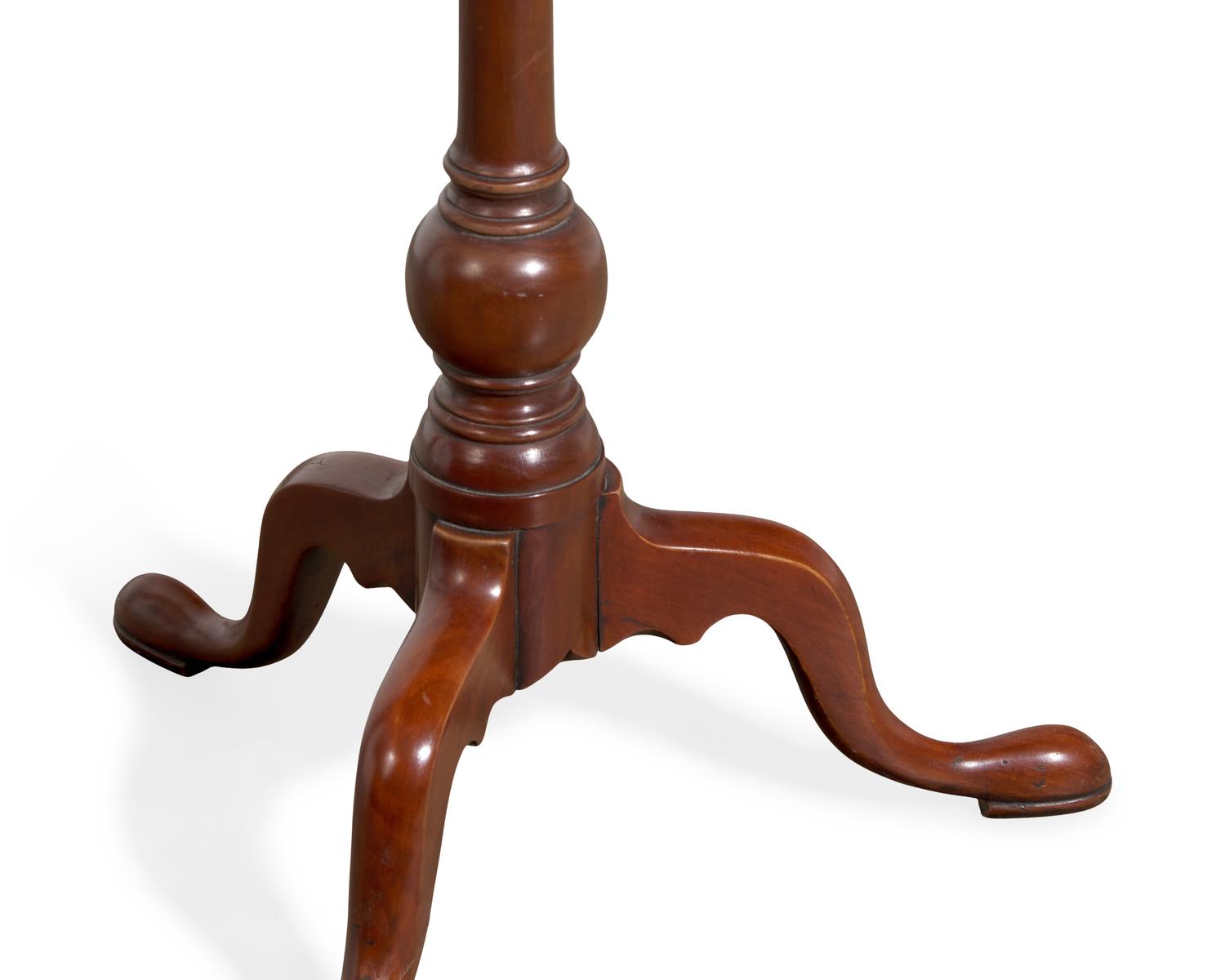 A Queen Anne Cherry Tilt-Top Candlestand
