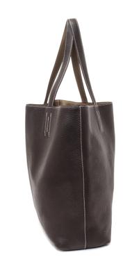 An Hermes Etoupe/Dark Brown 45cm Taurillon Clemence Double Sens Tote, 17.5" x 15.5" x 5".