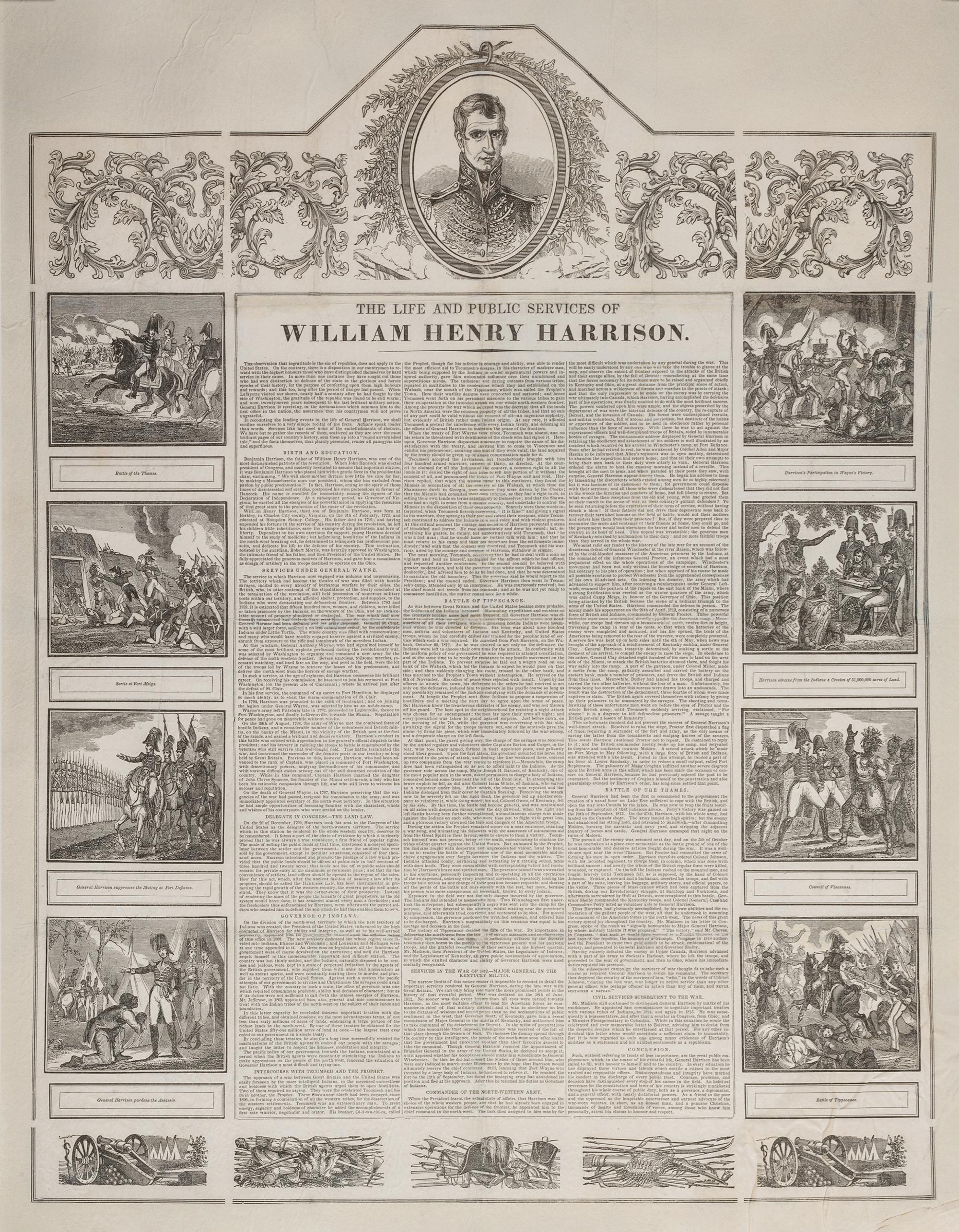 [HARRISON, William Henry (1773-1841)]. The Life and Public Services of William Henry Harrison. [Philadelphia]: [Croome, Meignelle & Minot], ca 1840.