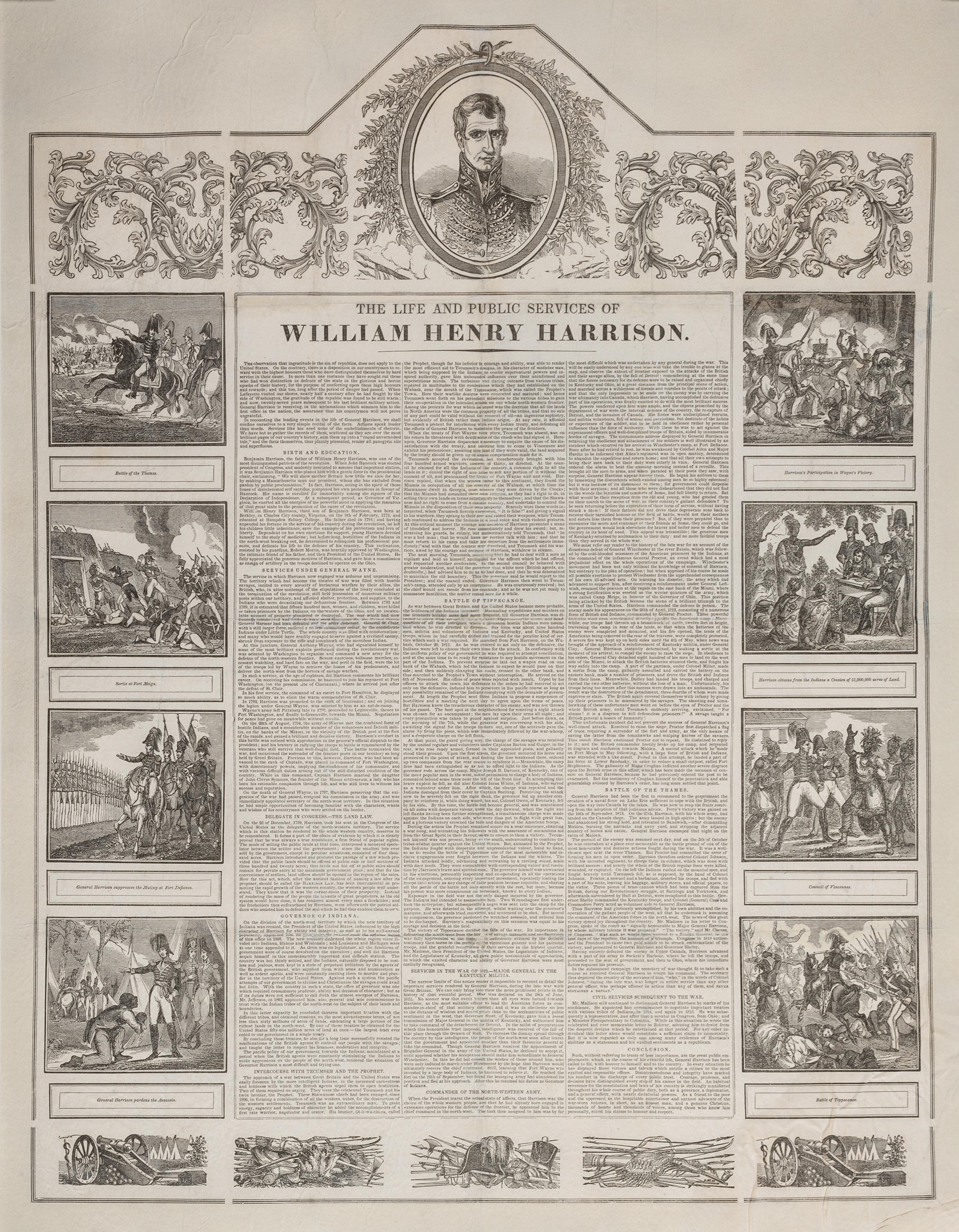 [HARRISON, William Henry (1773-1841)]. The Life and Public Services of William Henry Harrison. [Philadelphia]: [Croome, Meignelle & Minot], ca 1840.