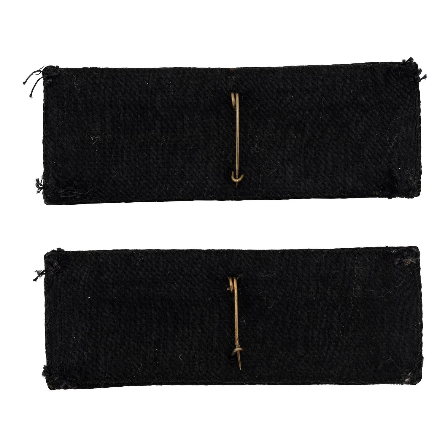 Rare Combination Captain's Bars and Colonel's Eagles Pin Back Shoulder Straps on a Blue Field