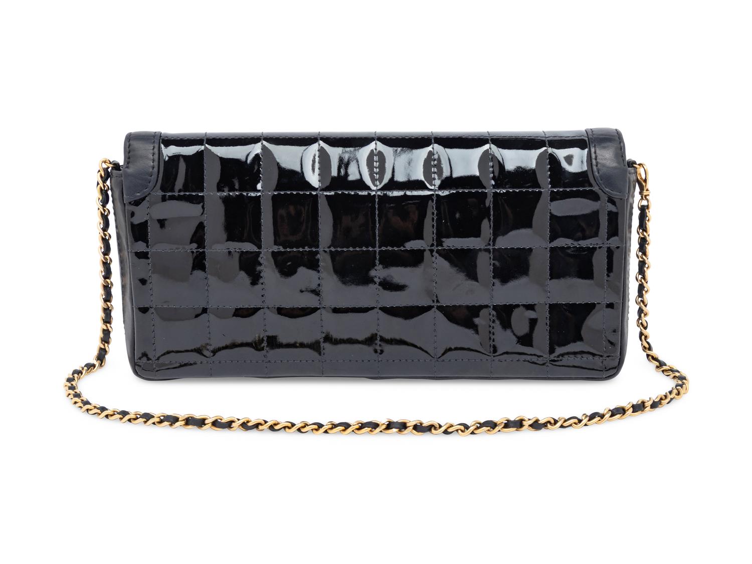 Chanel, Black Patent Chocolate Bar Bag