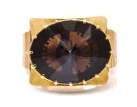 A Yellow Gold and Smokey Quartz Bracelet, Heikki Seppa, 105.70 dwts.