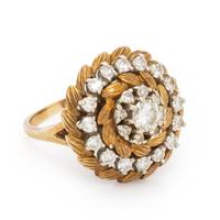 DIAMOND AND YELLOW GOLD RING