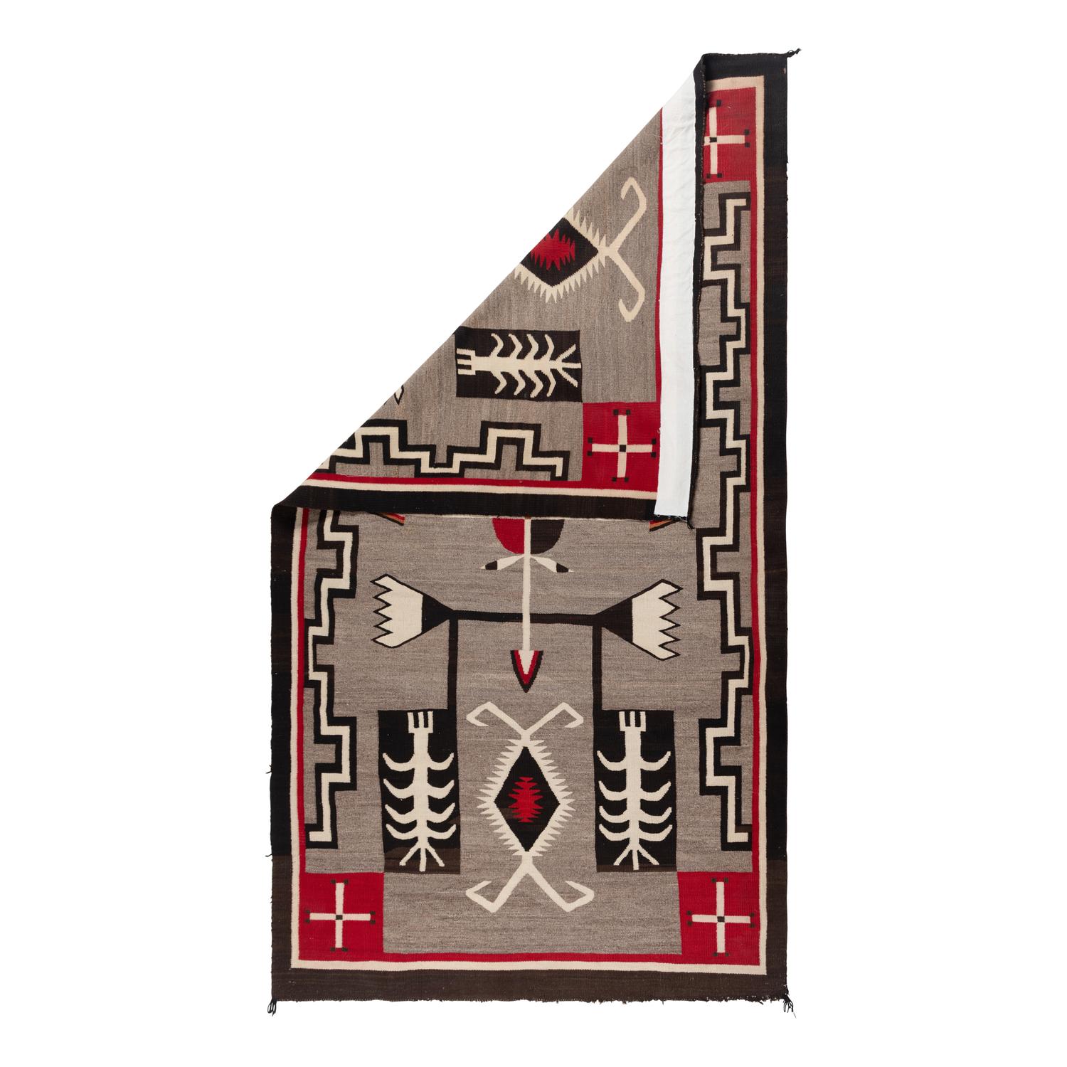 Navajo Modified Pictorial Storm Pattern Weaving [Rug]