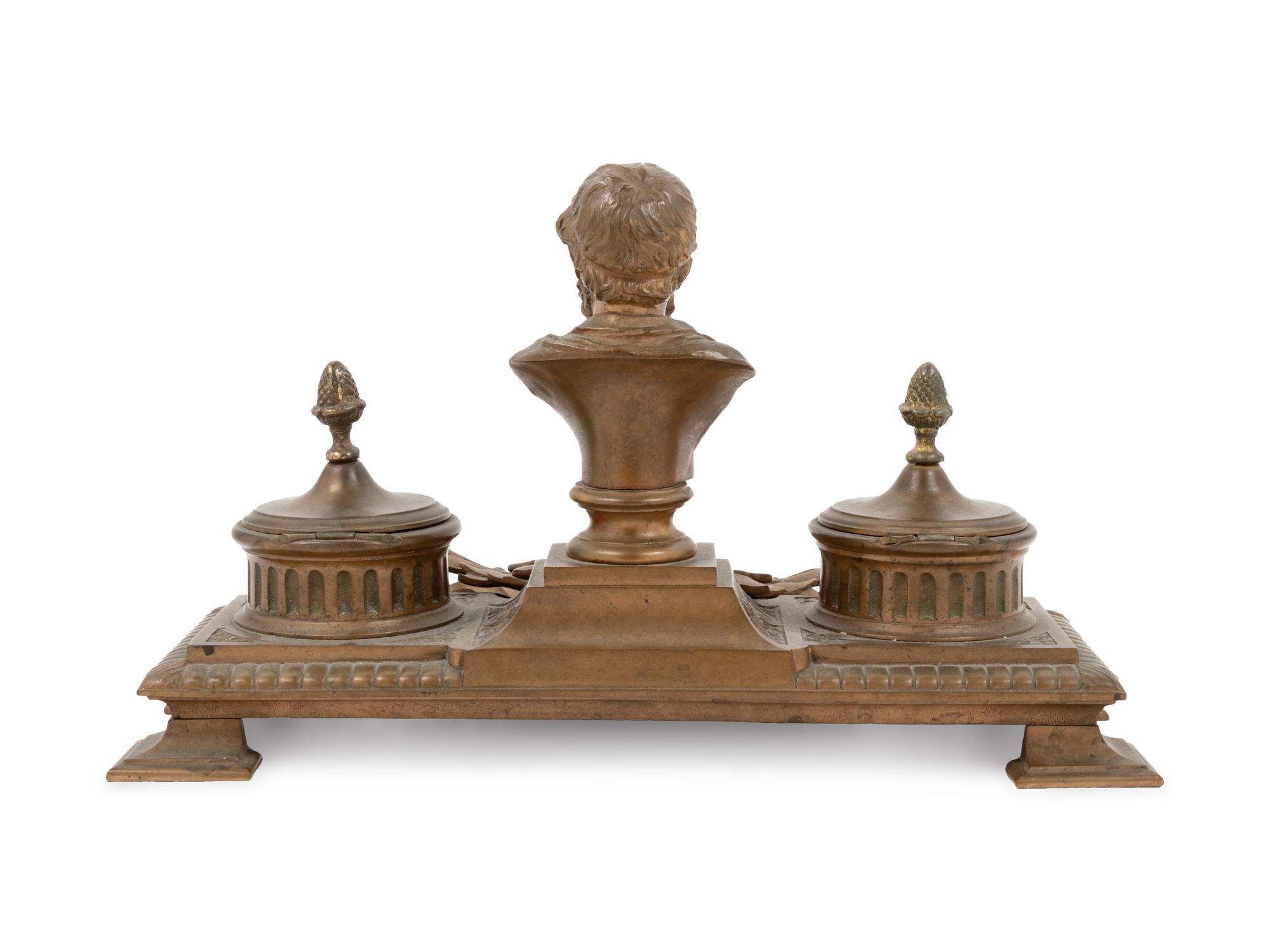 A Neoclassical Bronze Inkstand