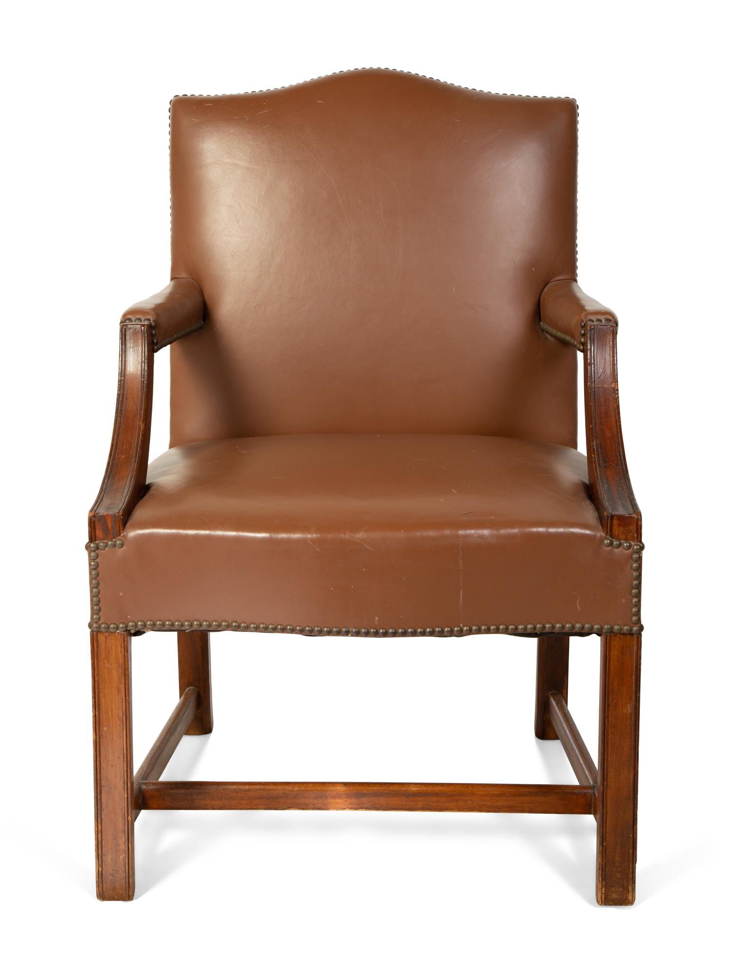 A George II Style Library Chair — 20TH CENTURY