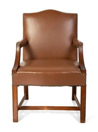 A George II Style Library Chair — 20TH CENTURY