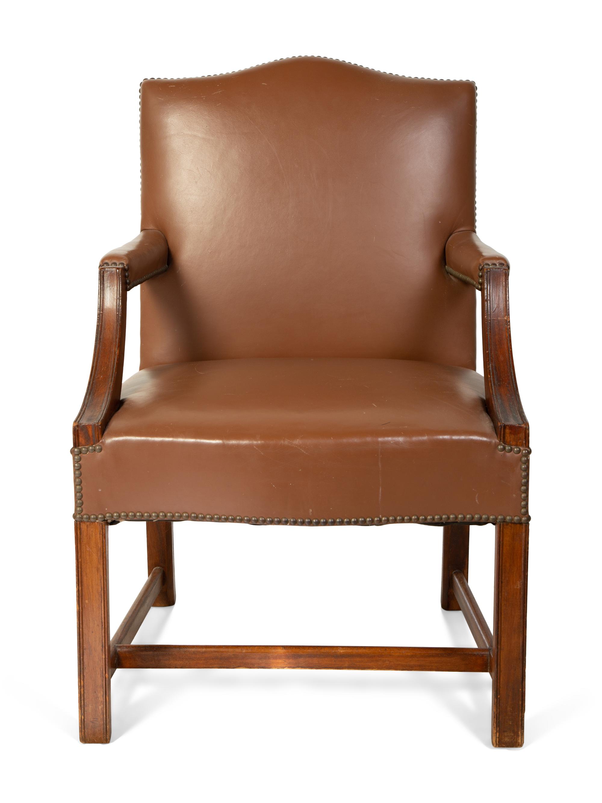 A George II Style Library Chair — 20TH CENTURY