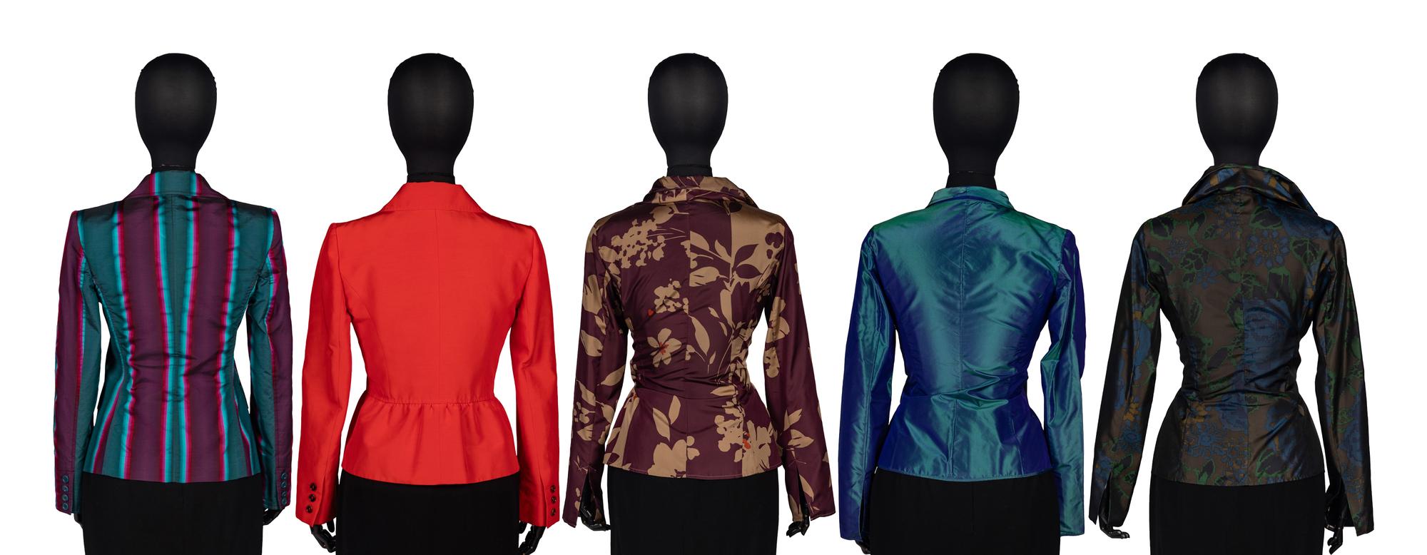 A Group of Five Jackets: Four Etro and One Valentino