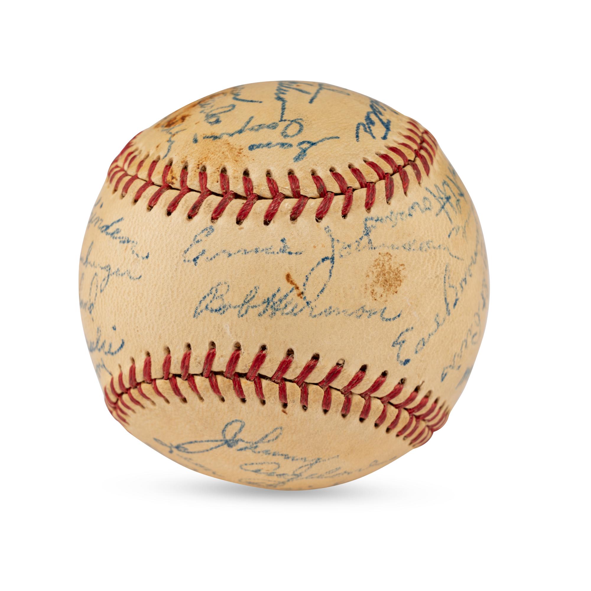 A 1950s Boston Braves Multi Signed Autograph Baseball