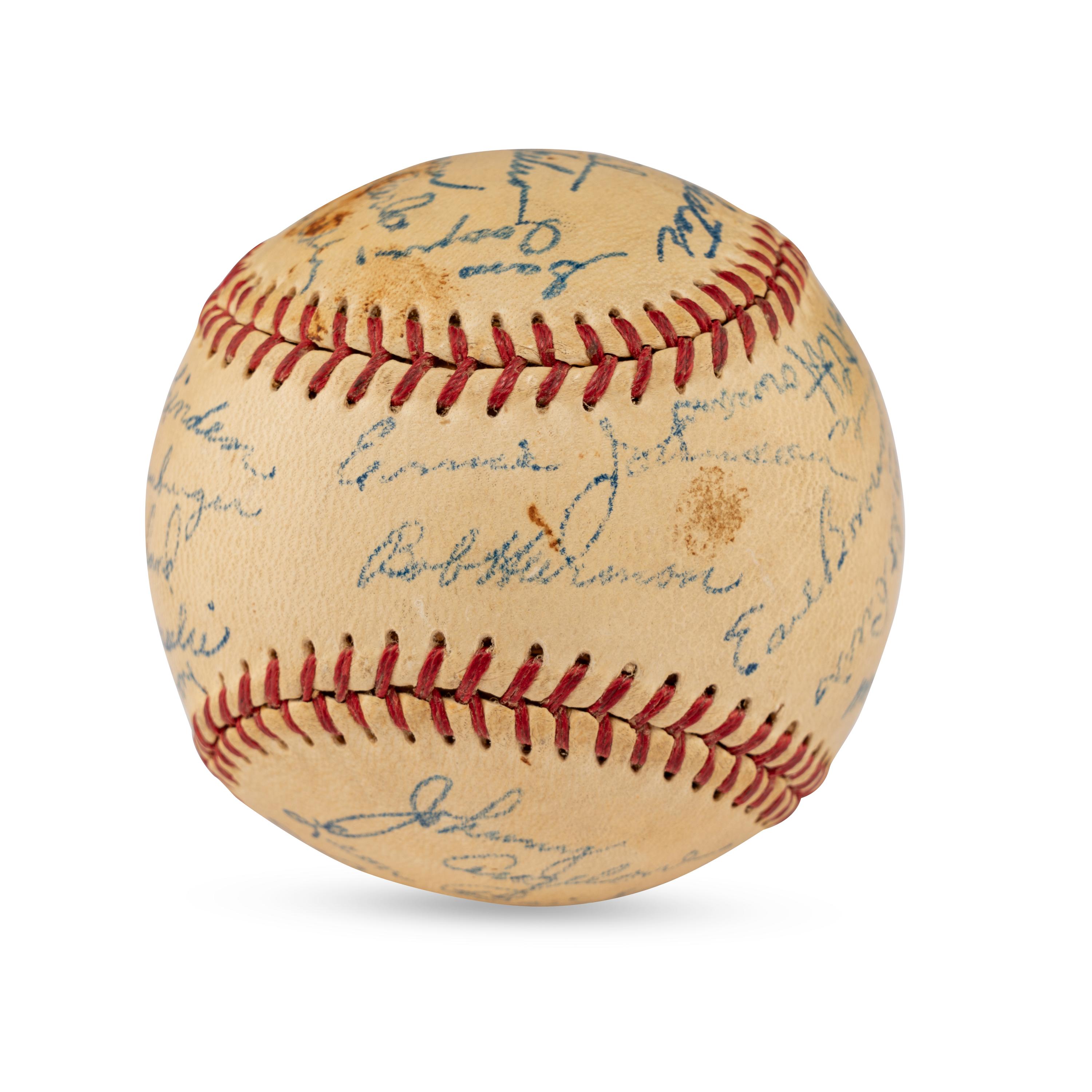 A 1950s Boston Braves Multi Signed Autograph Baseball