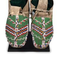 Cheyenne Beaded Hide Moccasins