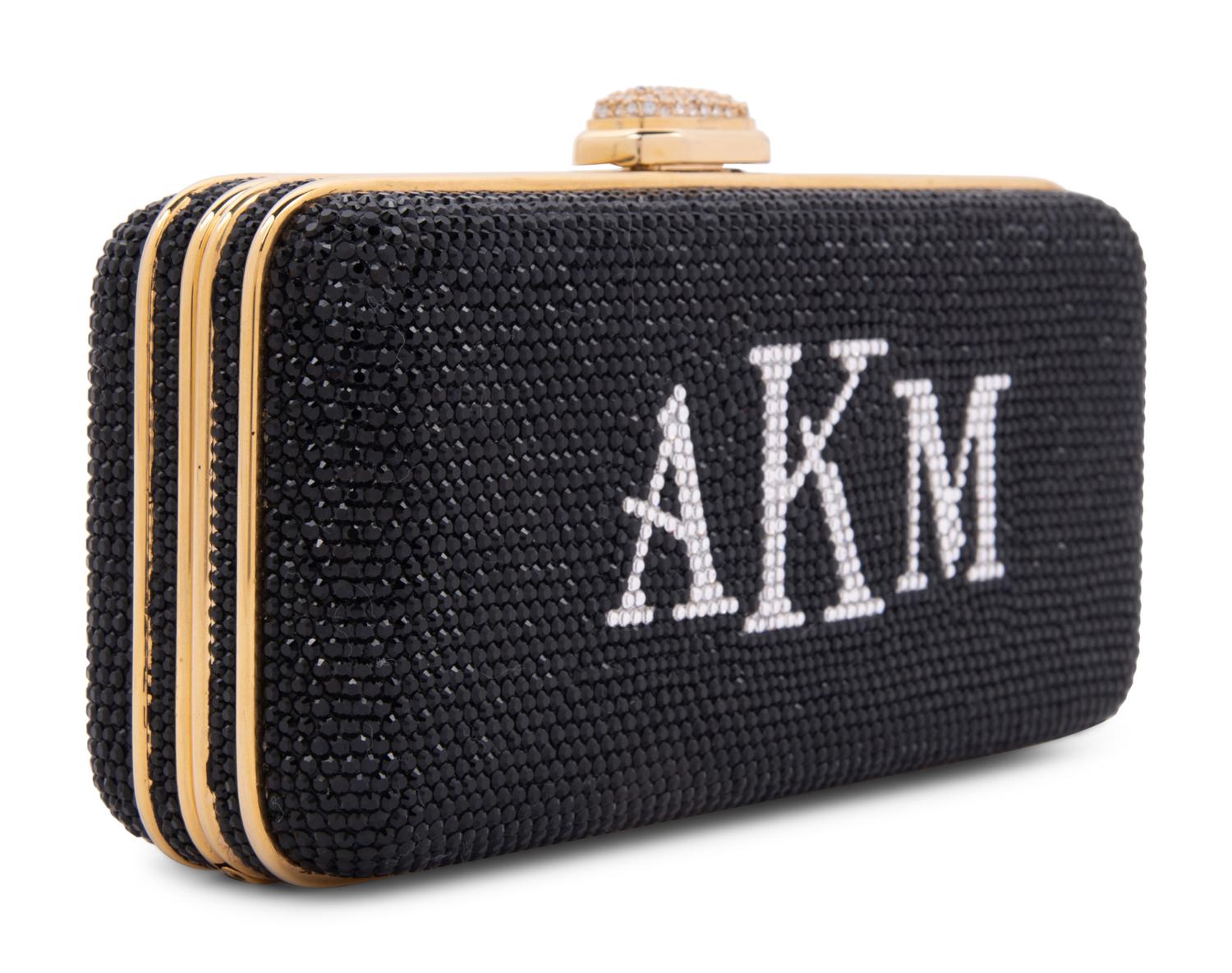 Judith Leiber "AKM" Monogrammed Minaudière