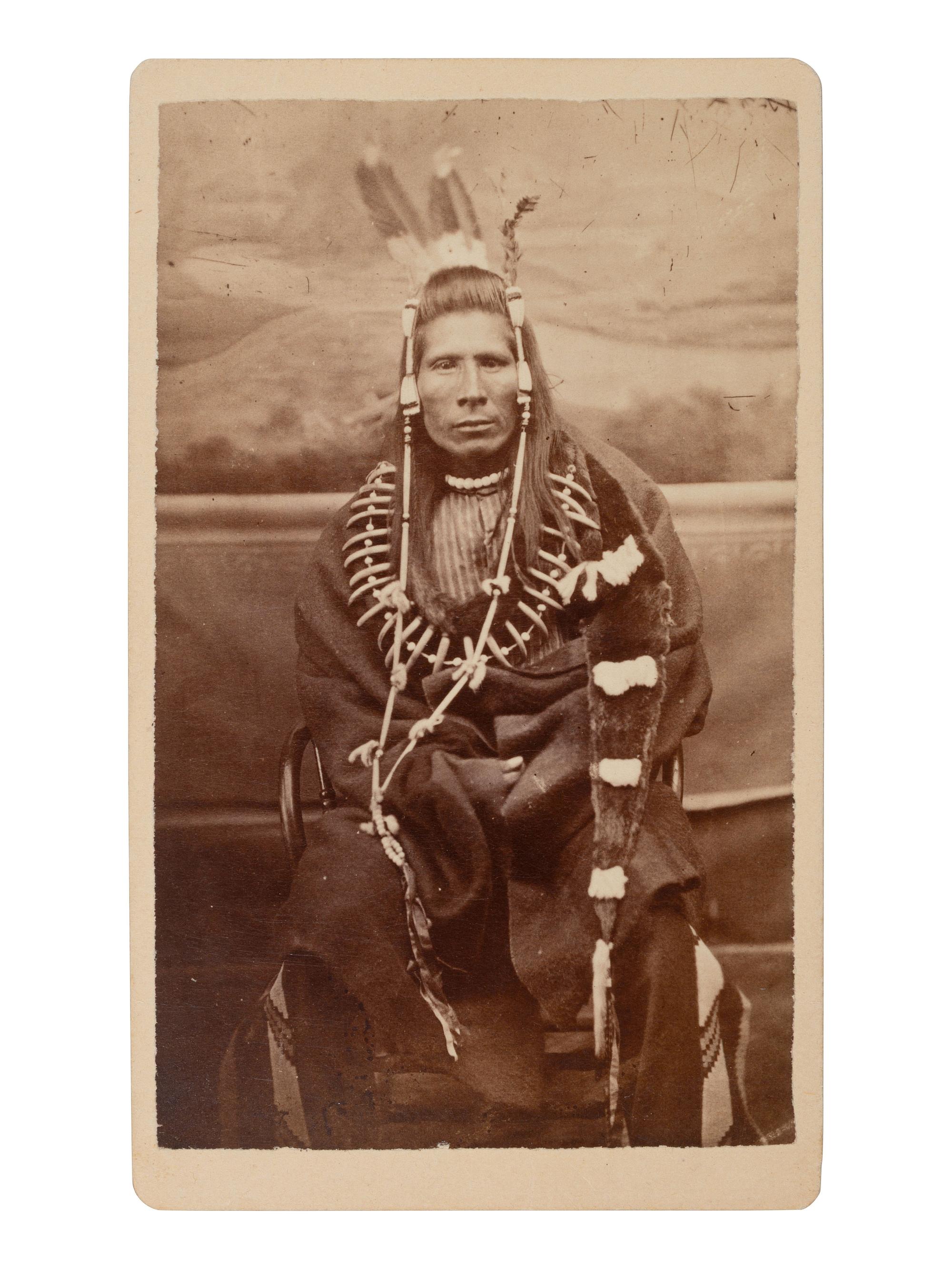 CDV of Little Brave, Arikara scout for the 7th US Cavalry, KIA Little Bighorn.