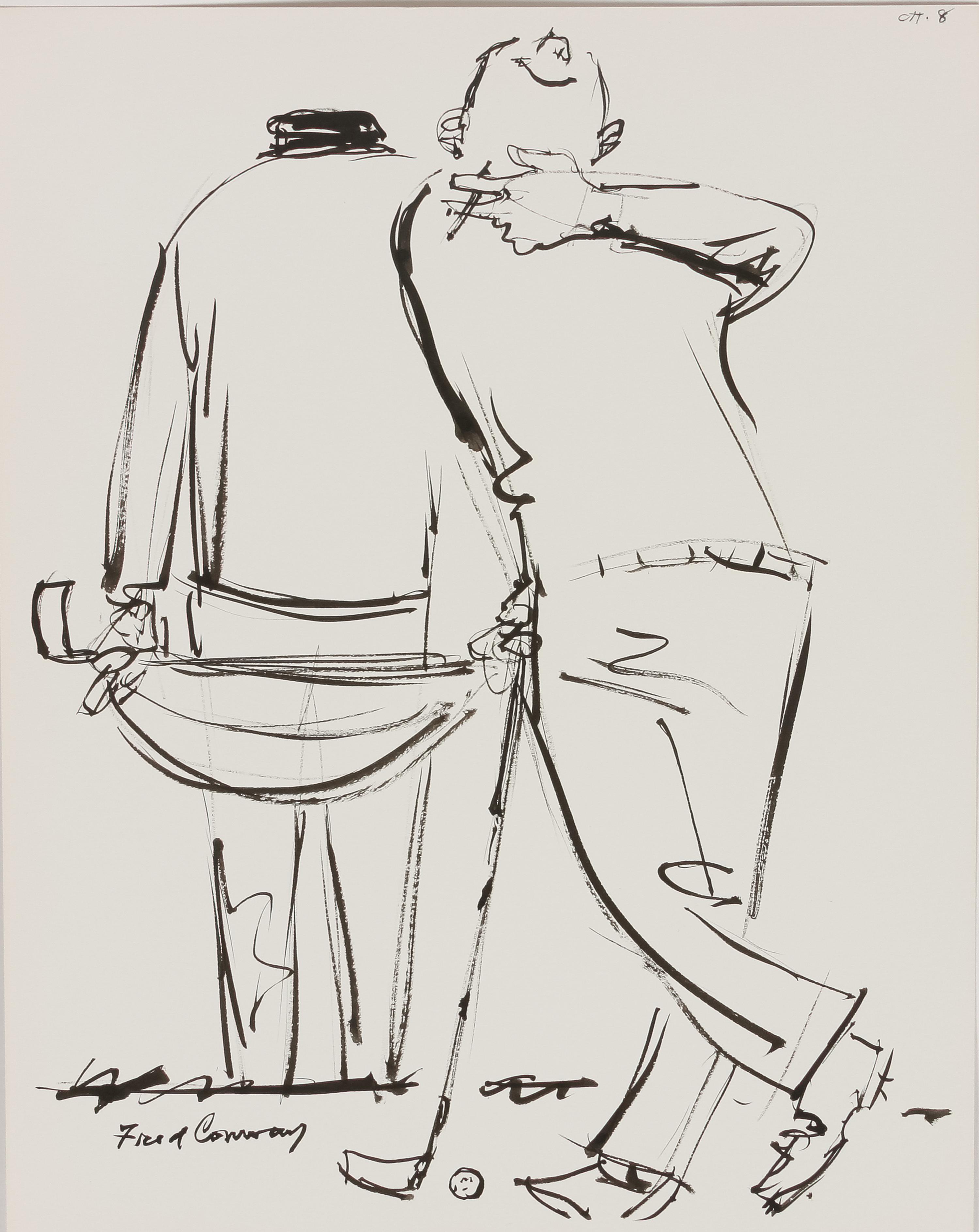 60 works: Unused Sketches for 'How to Keep Your Temper on the Golf Course' by Tommy Bolt, 1969