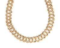 YELLOW GOLD FANCY LINK NECKLACE