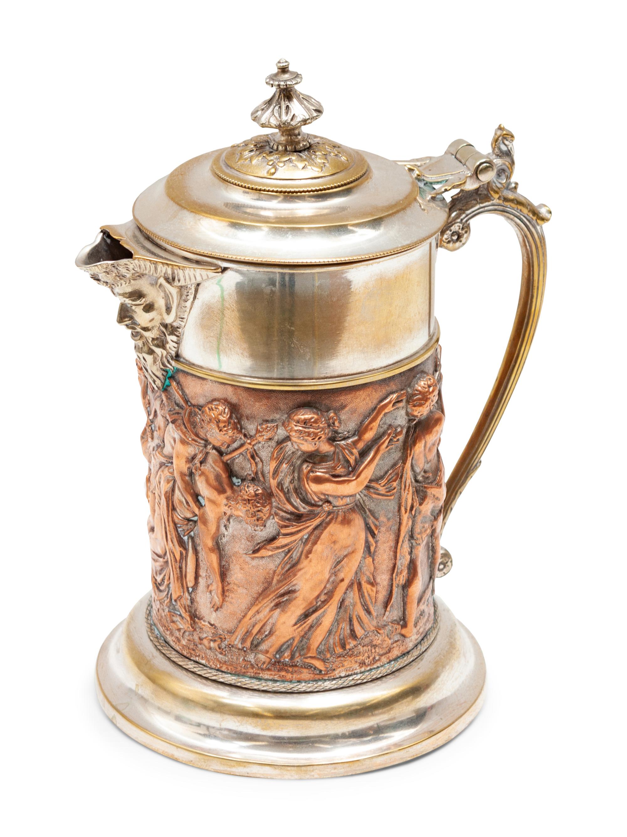 A Victorian Silver and Electro-Plate Copper Tankard