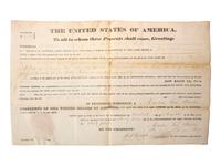 [VAN BUREN, Martin (1782-1862)]. A group of 2 secretarially signed land grants.