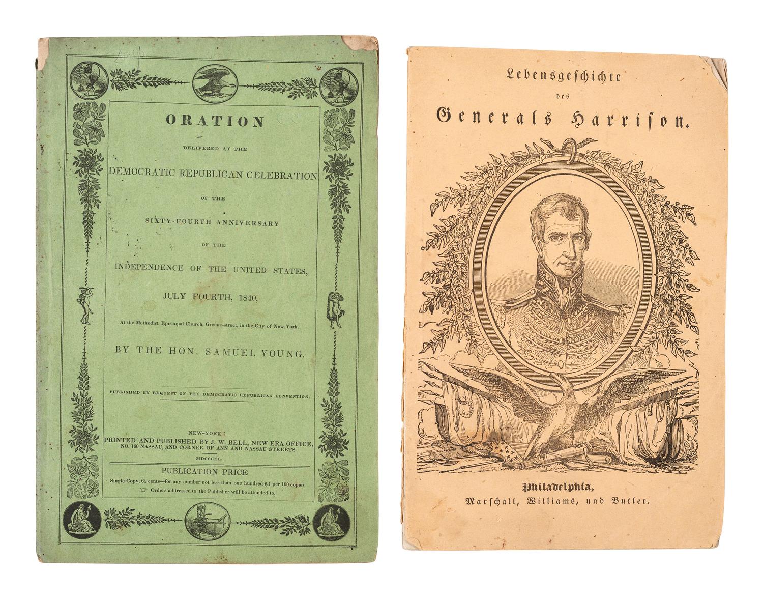 [1840 ELECTION]. A group of pamphlets related to Martin van Buren, William Henry Harrison, and their respective presidential campaigns.