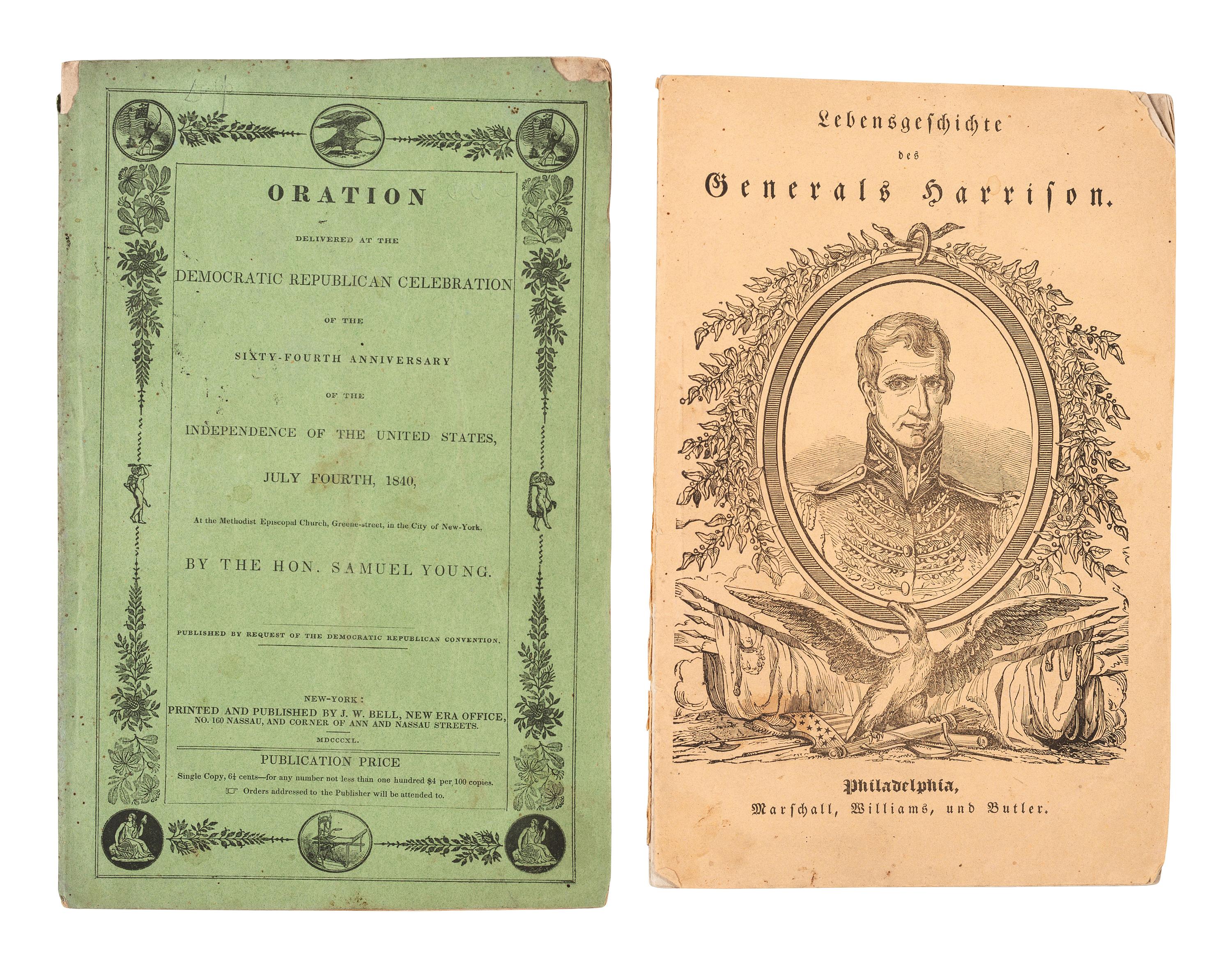 [1840 ELECTION]. A group of pamphlets related to Martin van Buren, William Henry Harrison, and their respective presidential campaigns.
