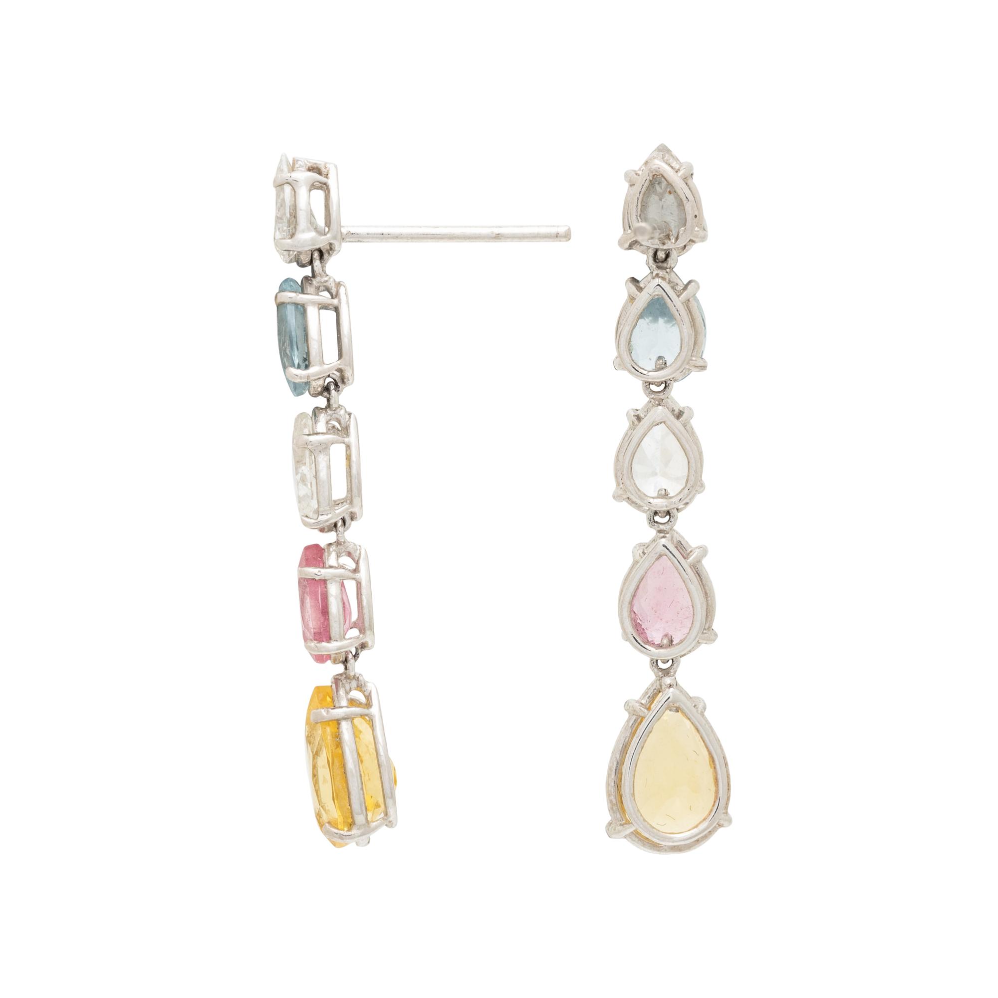DIAMOND AND MULTIGEM EARRINGS