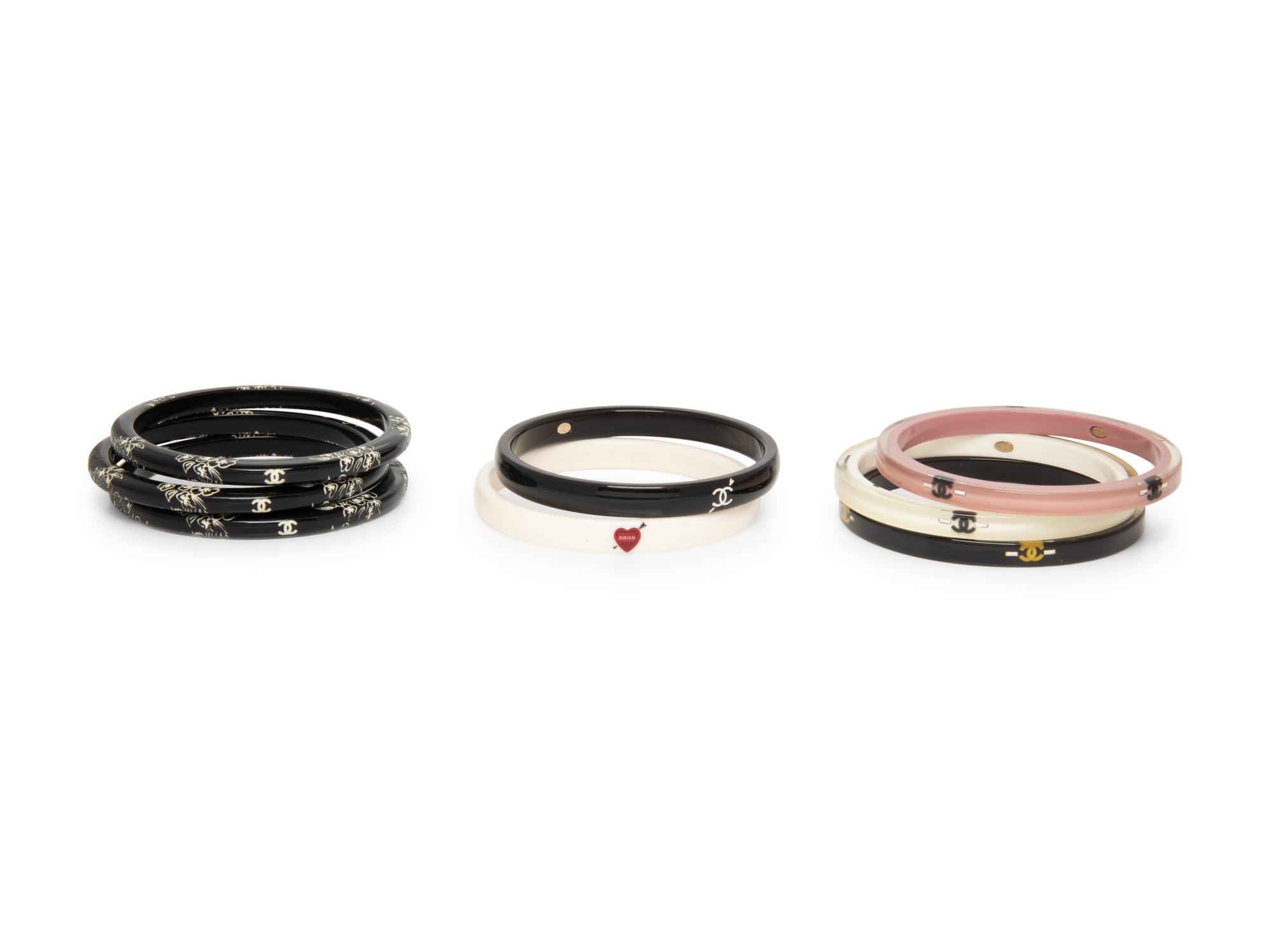 Eight Chanel Stacking Bracelets, 2006-10