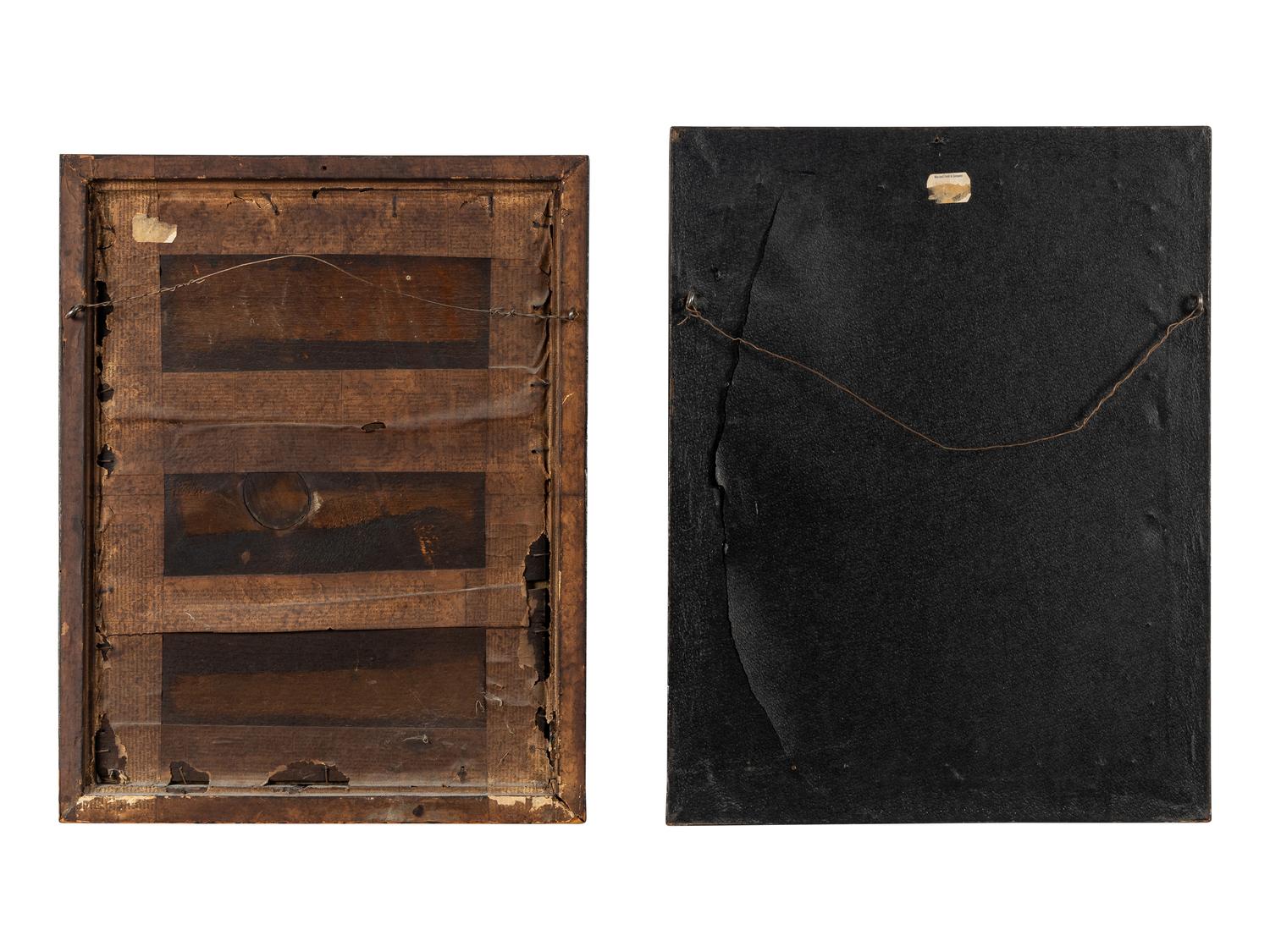 A Pair of English Mezzotints on Glass