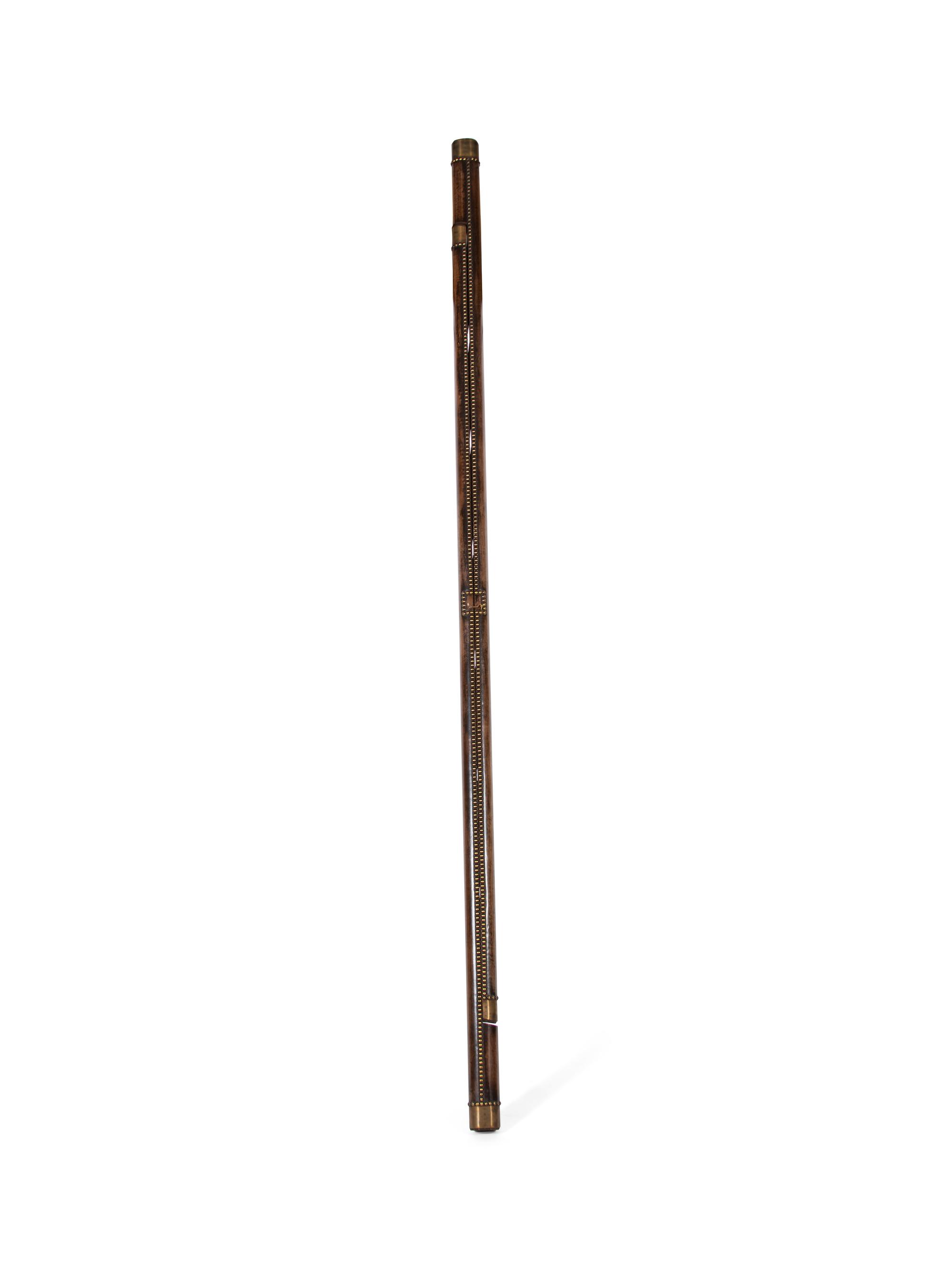 An English Brass Mounted Folding Library Ladder — 20TH CENTURY