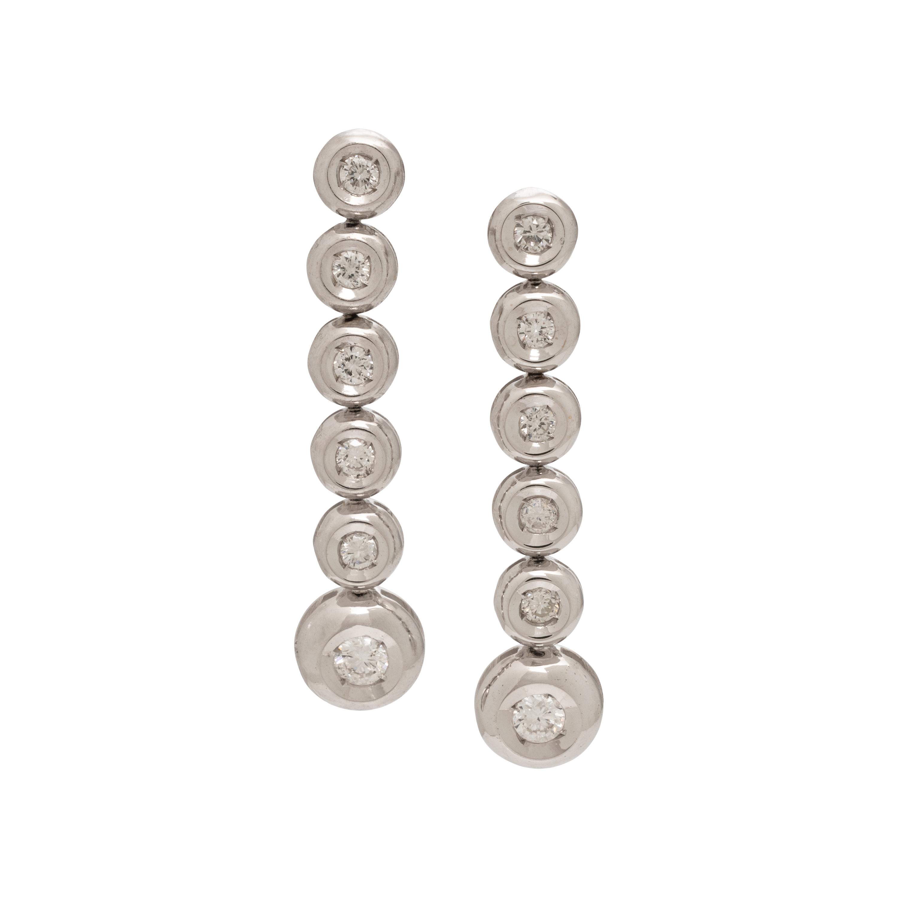 Diamond and White Gold Earrings