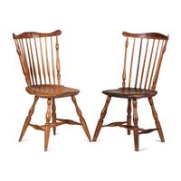 Two Comb-Back Compass-Seat Windsor Side Chairs